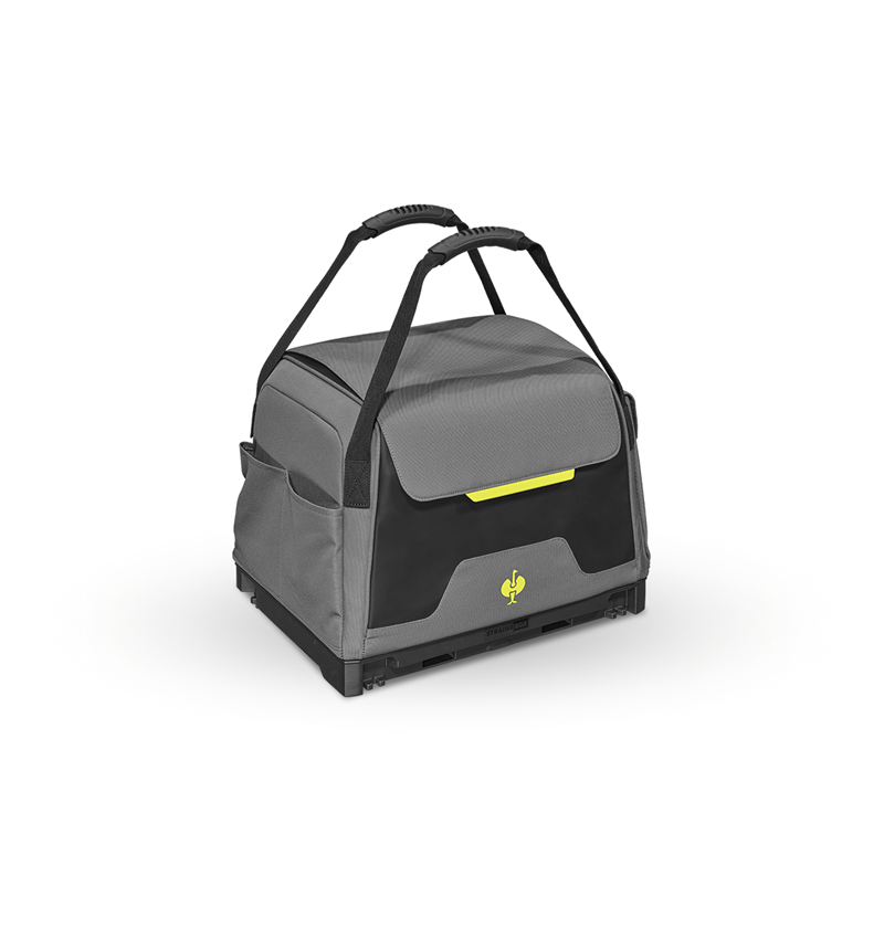 Sistema STRAUSSbox: STRAUSSbox tasca porta attrezzi chiusa + grigio basalto/giallo acido