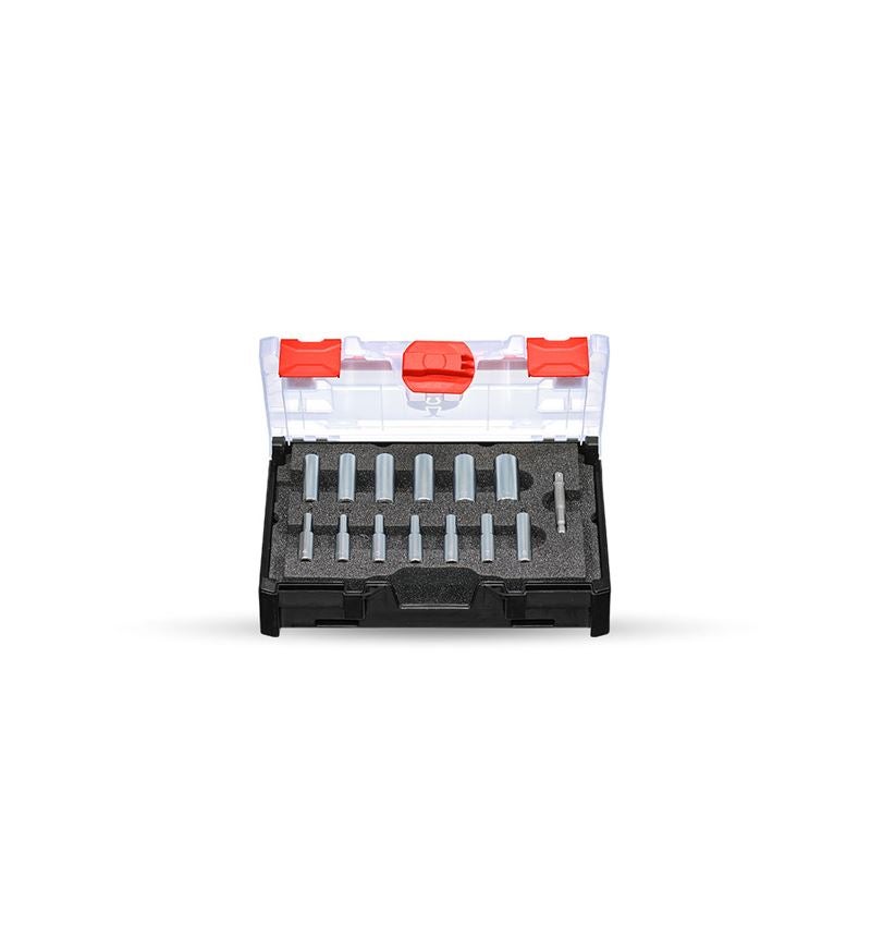 Sistema STRAUSSbox: Set chiavi a tubo lunghe 1/4 nella STRAUSSbox mini