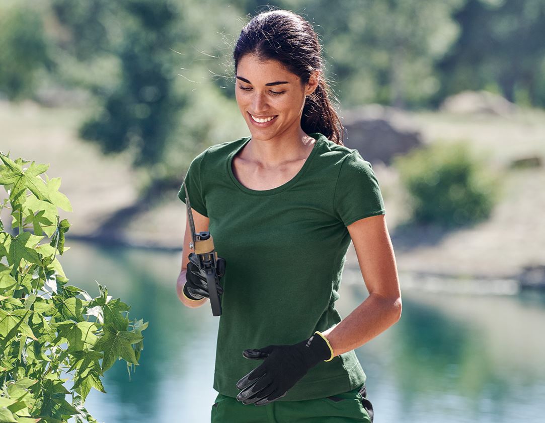 Giardinaggio / Forestale / Agricoltura: e.s. t-shirt funzionale poly cotton, donna + verde