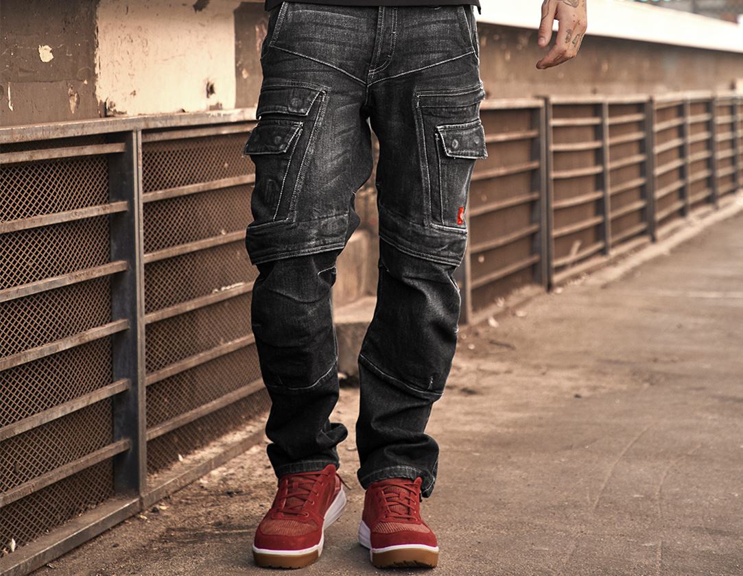 Falegnami: e.s. Cargo Worker-Jeans POWERdenim + blackwashed