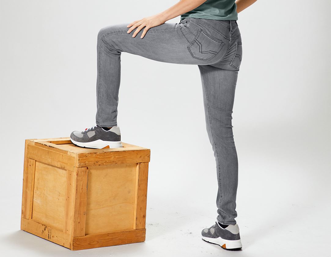 Pantaloni da lavoro: e.s. 5-Pocket-Stretch-Jeans, donna + graphitewashed 1