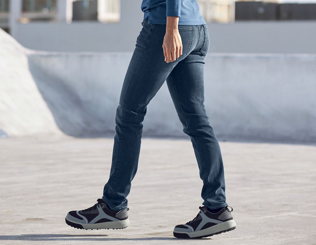 Pantaloni da lavoro: e.s. 5-Pocket-Stretch-Jeans, donna + mediumwashed 1