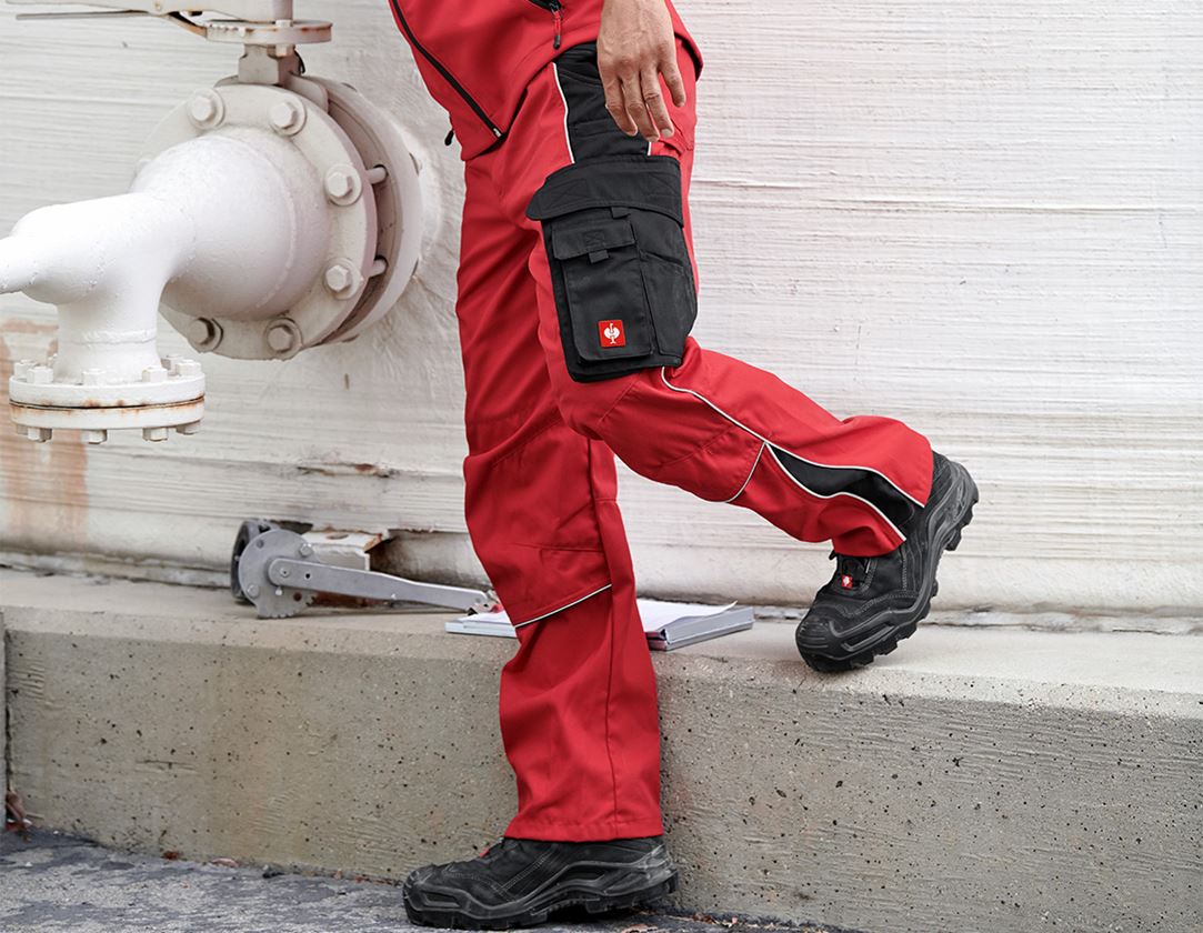 Installatori / Idraulici: Pantaloni e.s.active + rosso/nero