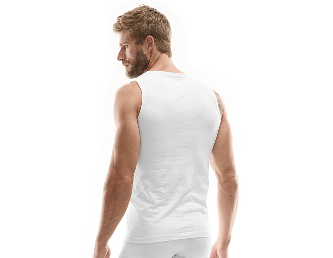 Intimo | Abbigliamento termico: e.s. cotton stretch, maglietta atletica + bianco 1