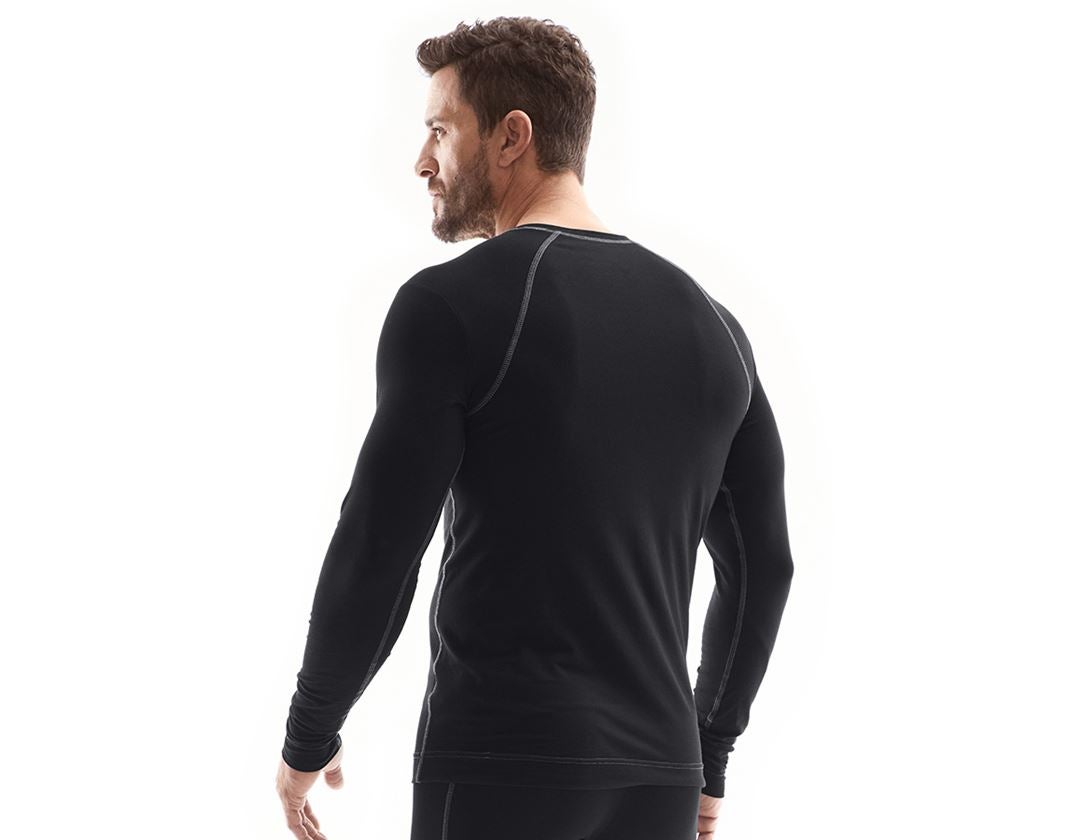 Intimo | Abbigliamento termico: e.s. cotton stretch Longsleeve + nero 1