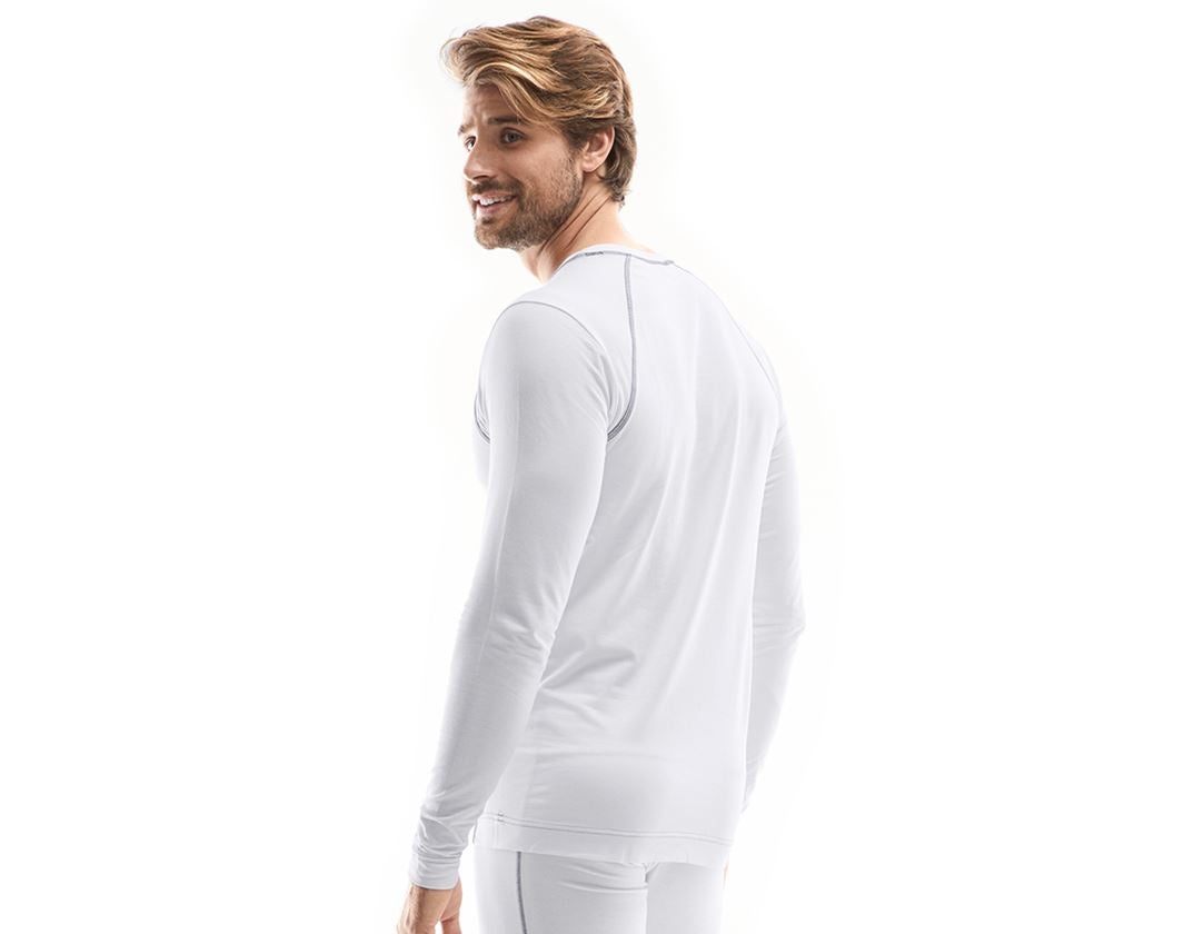 Intimo | Abbigliamento termico: e.s. cotton stretch Longsleeve + bianco 1