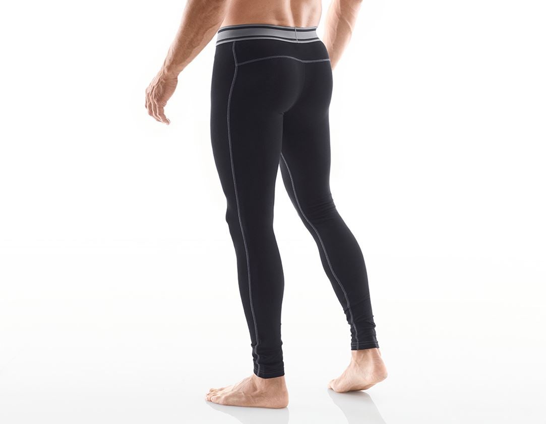 Intimo | Abbigliamento termico: e.s. cotton stretch Long Pants + nero 1
