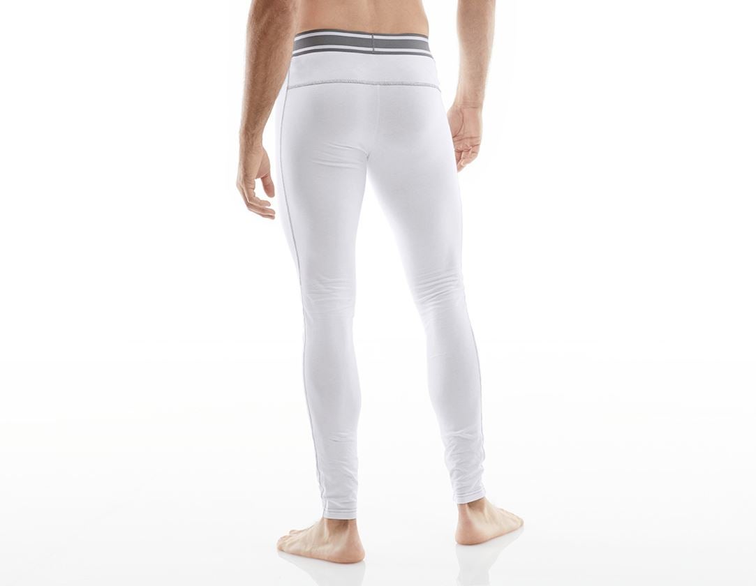 Intimo | Abbigliamento termico: e.s. cotton stretch Long Pants + bianco 1