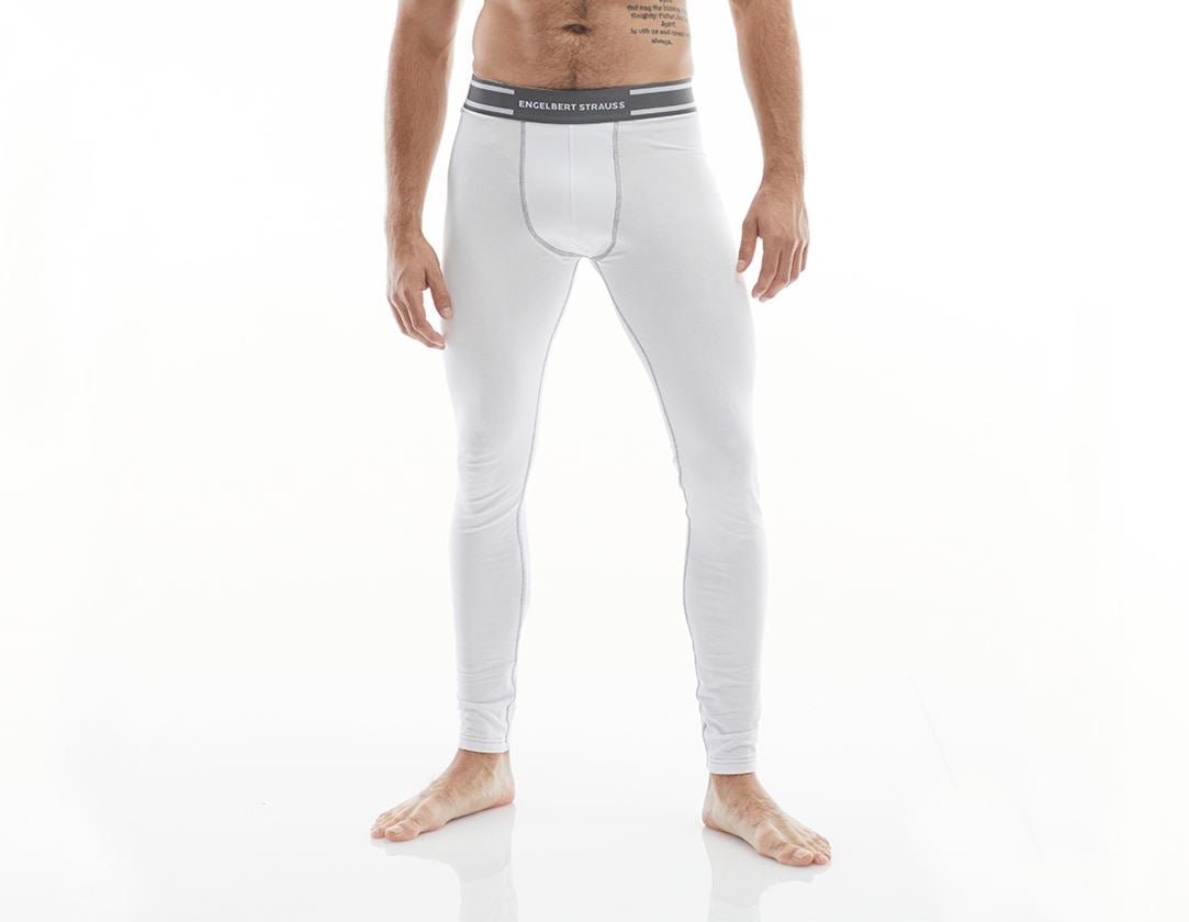 Intimo | Abbigliamento termico: e.s. cotton stretch Long Pants + bianco