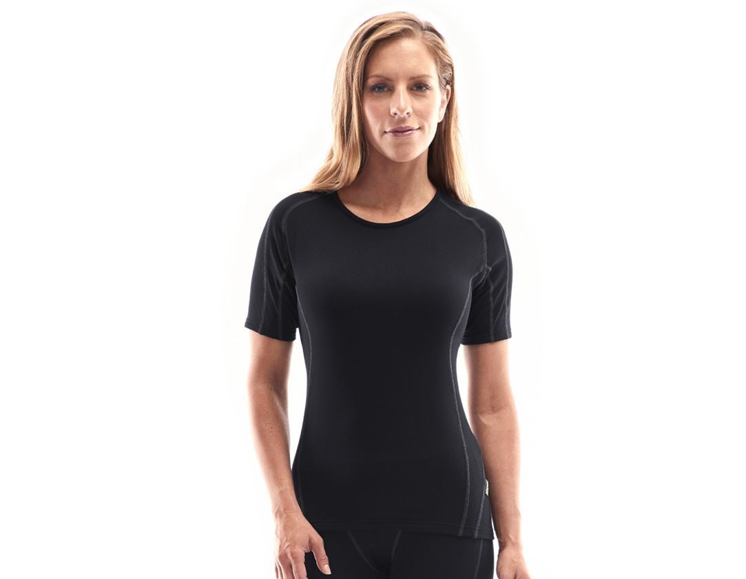 Intimo funzionale: e.s. t-shirt funzionale clima-pro, warm, donna + nero