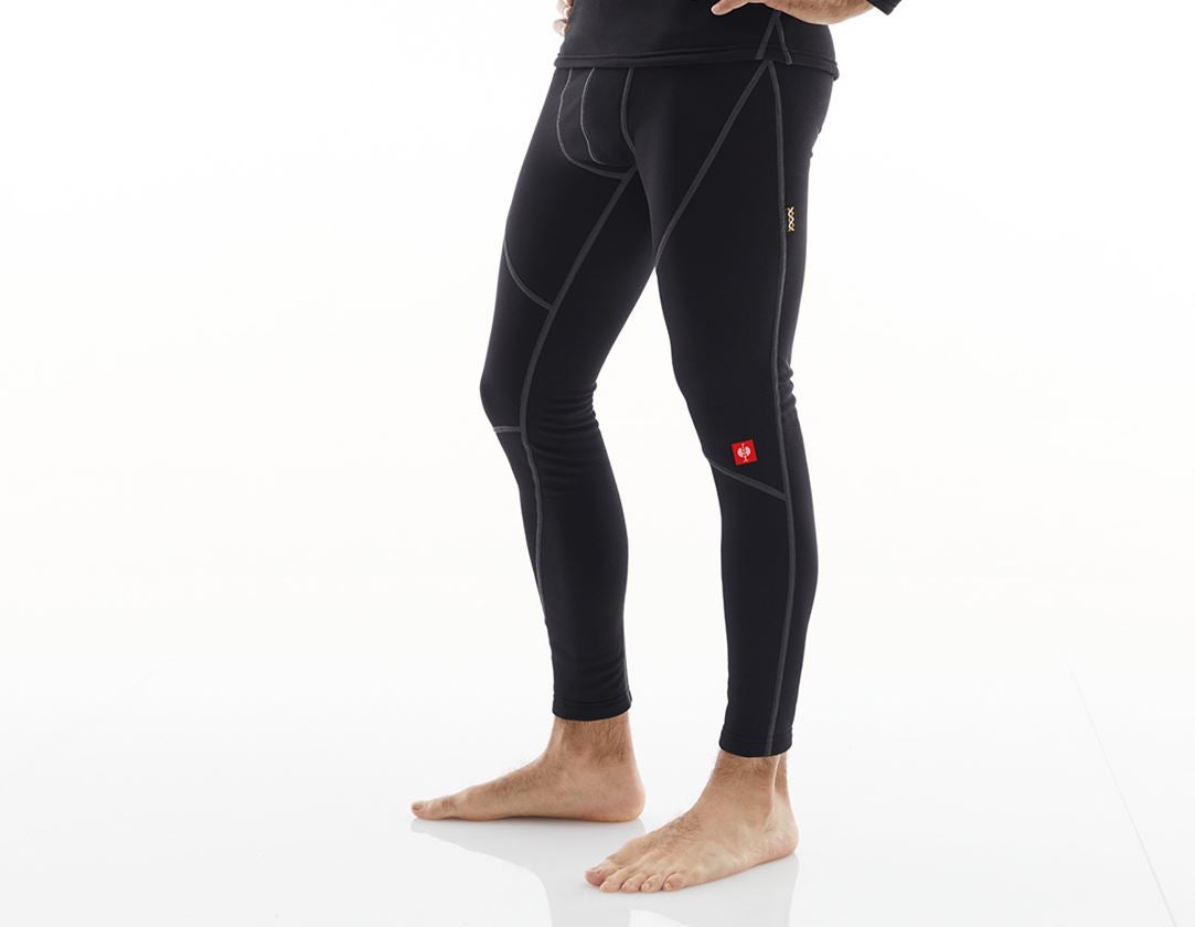 Intimo | Abbigliamento termico: e.s. long pants funzionali thermo stretch-x-warm + nero 1