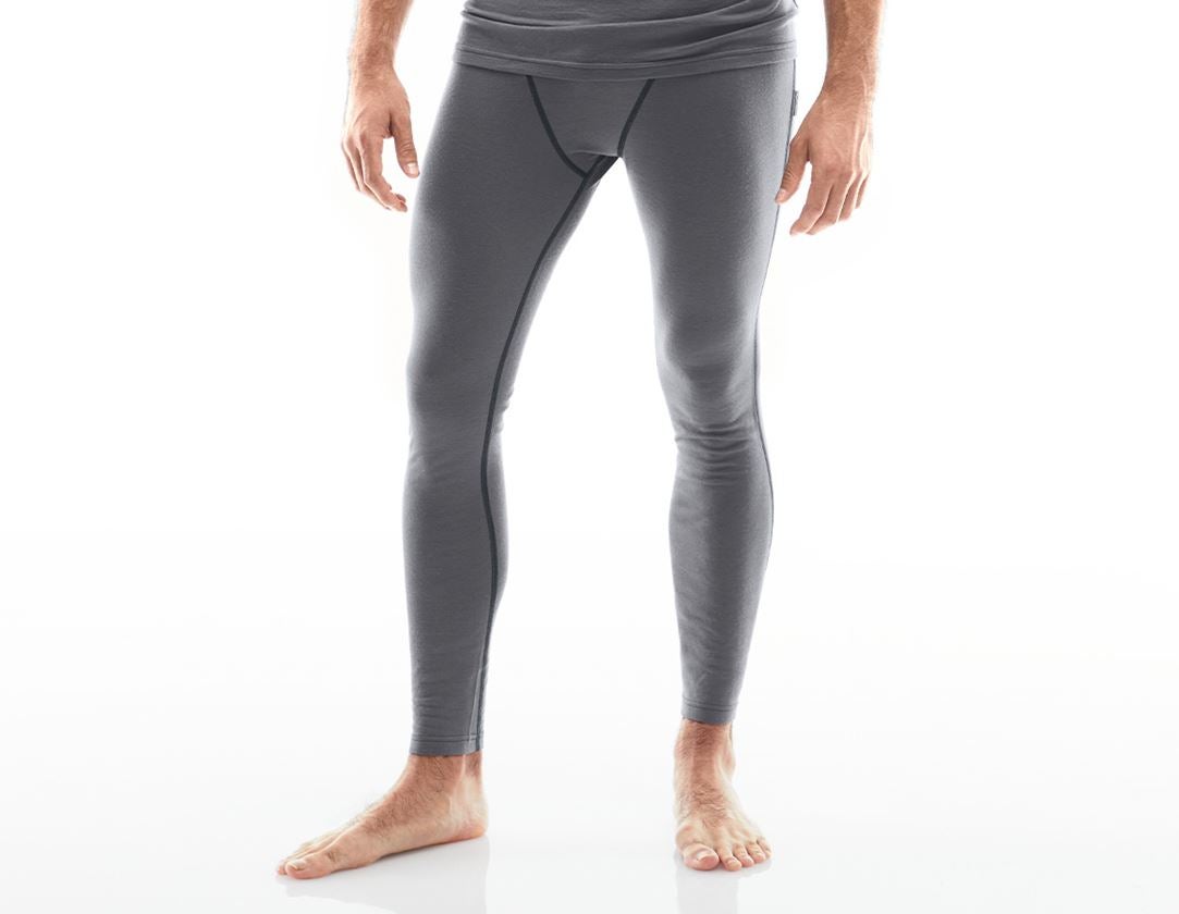 Intimo | Abbigliamento termico: e.s. long-pants merino, uomo + cemento/grafite