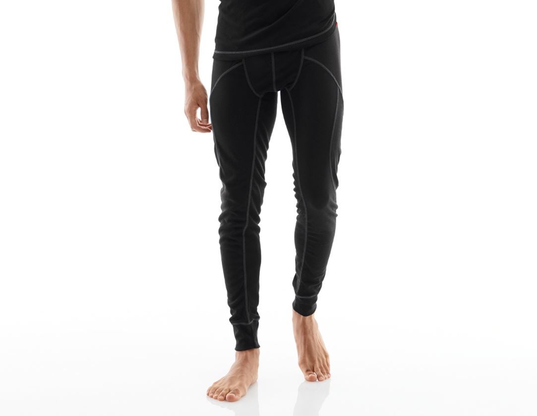 Intimo | Abbigliamento termico: e.s. long pants funzionali basis-warm + nero