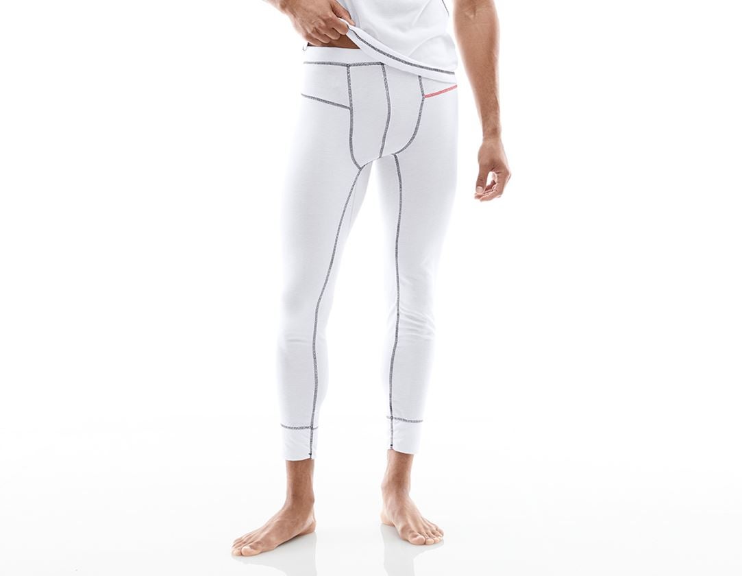 Intimo | Abbigliamento termico: e.s. long pants funzionali basis-light + bianco
