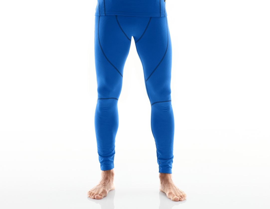 Intimo | Abbigliamento termico: e.s. long pants funzionali clima-pro-warm, uomo + blu genziana
