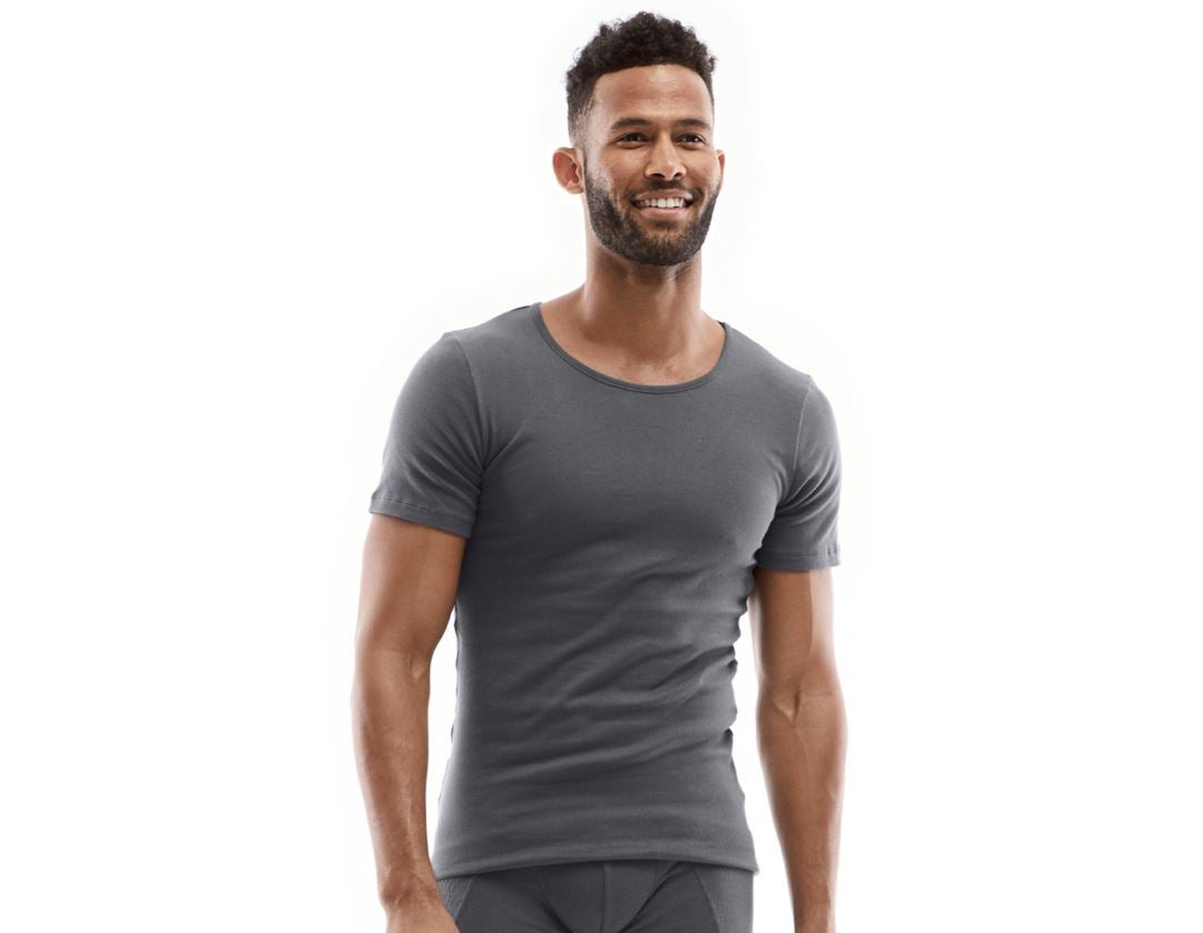 Intimo | Abbigliamento termico: e.s. cotton rib T-Shirt + titanio