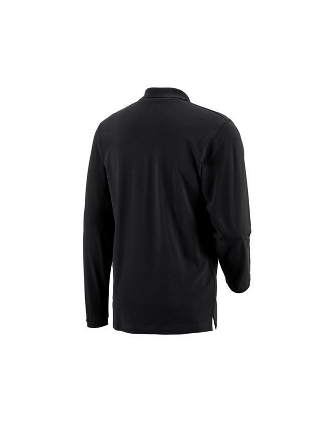 Maglie | Pullover | Camicie: e.s. longsleeve polo cotton Pocket + nero 2