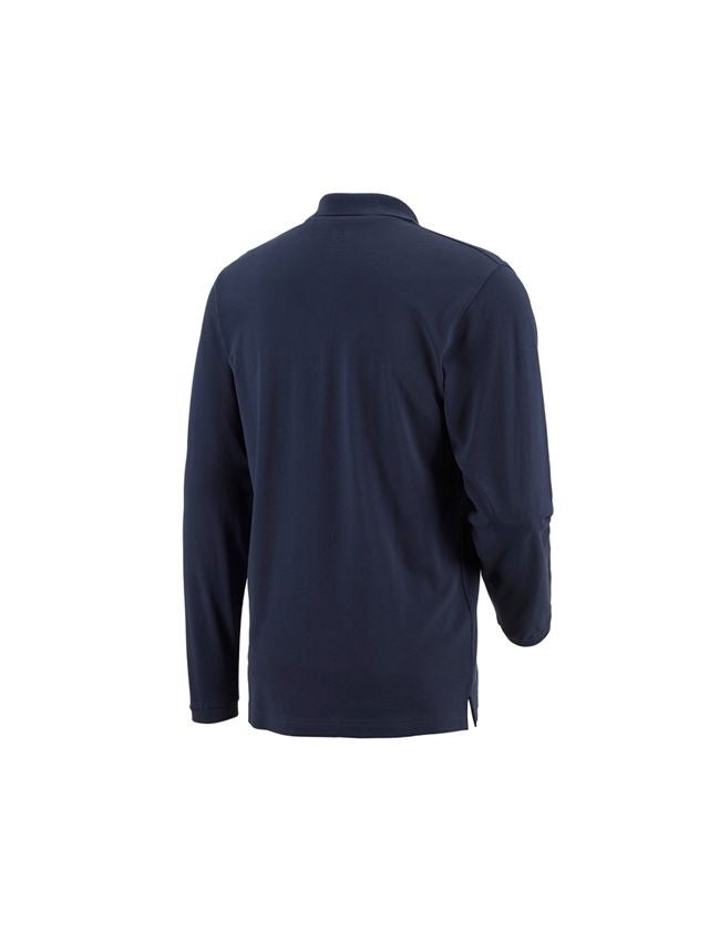 Maglie | Pullover | Camicie: e.s. longsleeve polo cotton Pocket + blu scuro 1