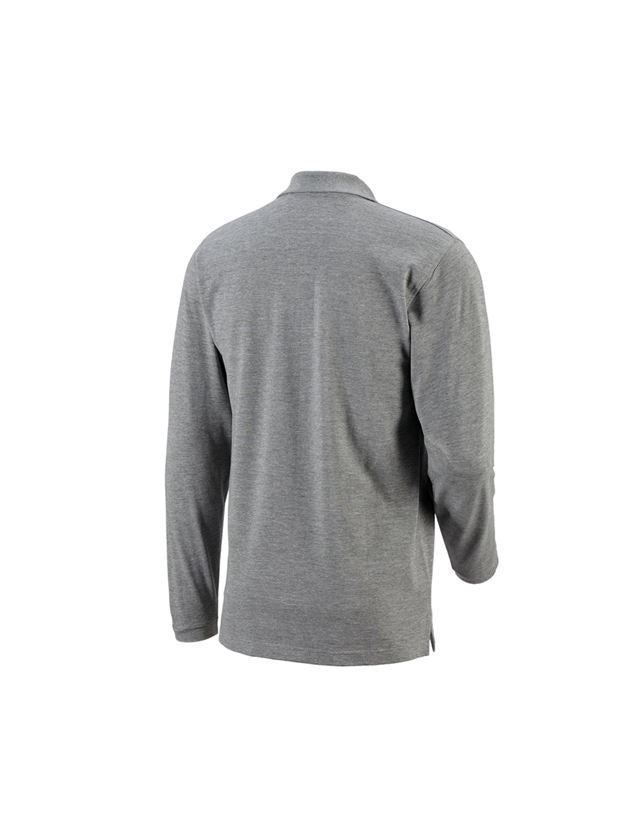 Maglie | Pullover | Camicie: e.s. longsleeve polo cotton Pocket + grigio sfumato 1