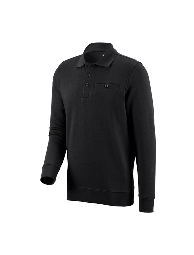 Maglie | Pullover | Camicie: e.s. felpa poly cotton Pocket + nero 1