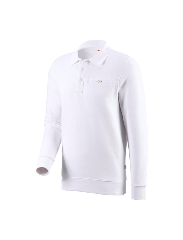 Maglie | Pullover | Camicie: e.s. felpa poly cotton Pocket + bianco