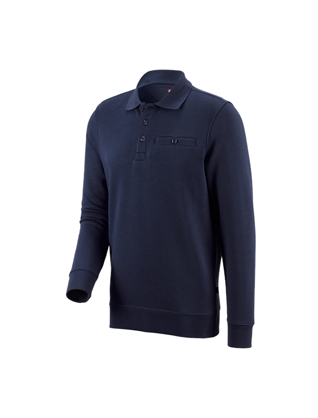 Maglie | Pullover | Camicie: e.s. felpa poly cotton Pocket + blu scuro