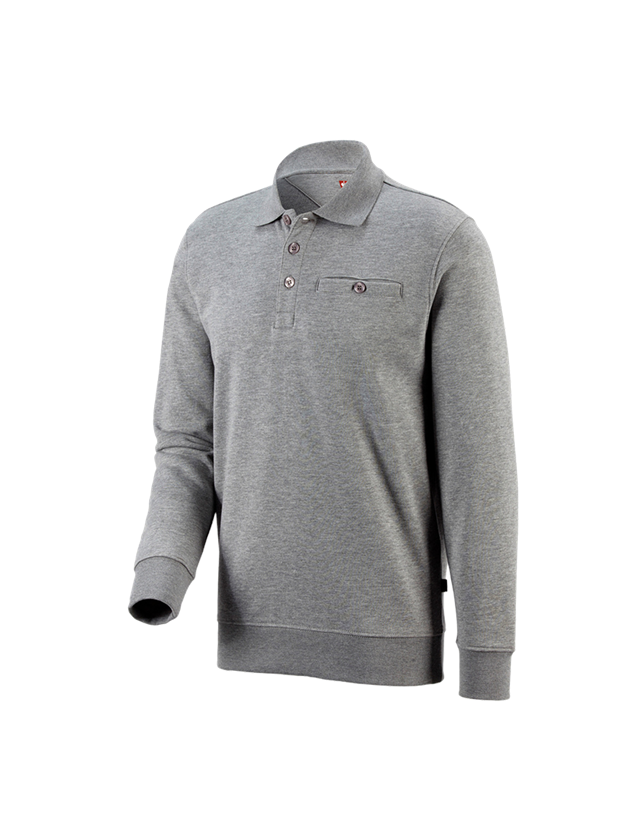 Shirts & Co.: e.s. Sweatshirt poly cotton Pocket + graumeliert