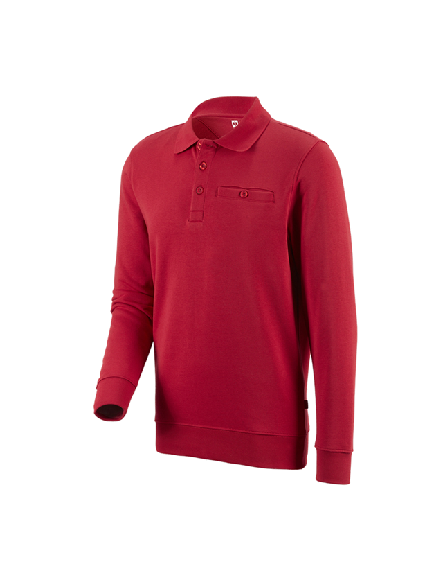 Maglie | Pullover | Camicie: e.s. felpa poly cotton Pocket + rosso