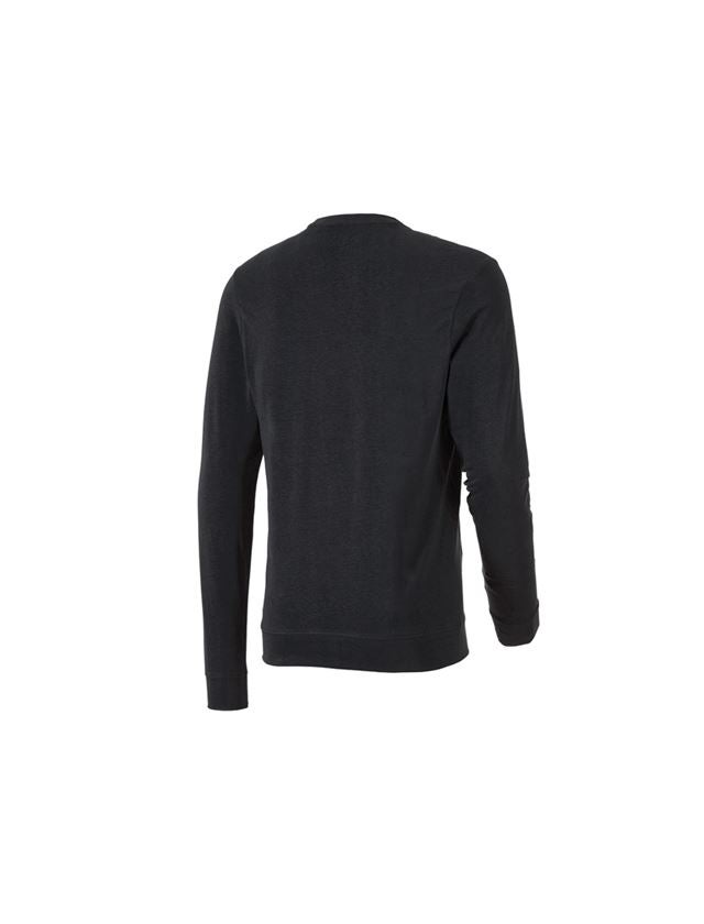 Maglie | Pullover | Camicie: e.s. longsleeve cotton stretch + nero 3