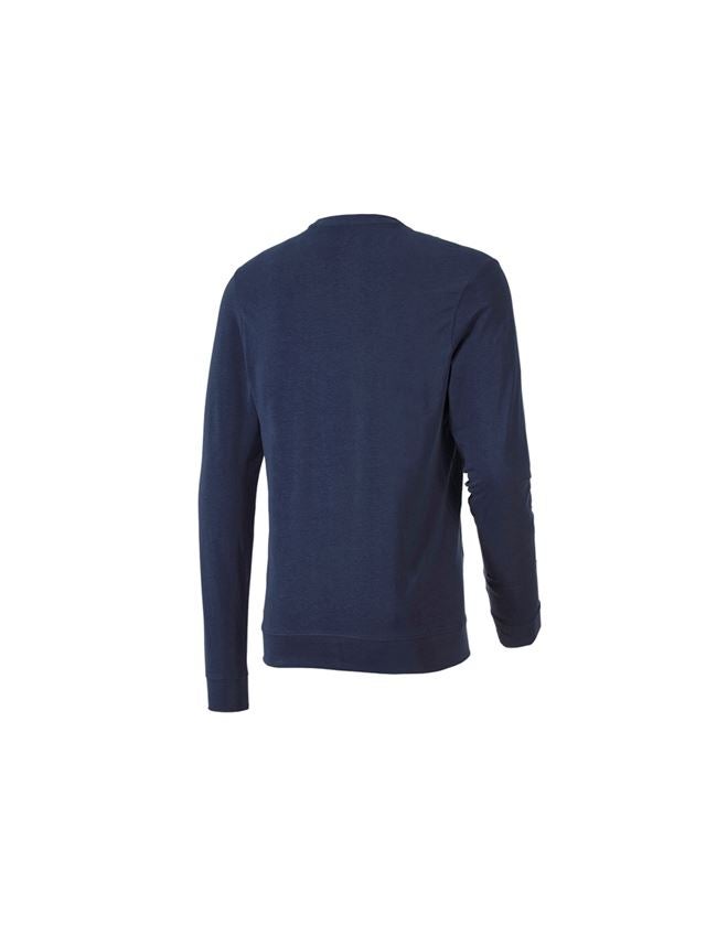 Maglie | Pullover | Camicie: e.s. longsleeve cotton stretch + blu scuro 1