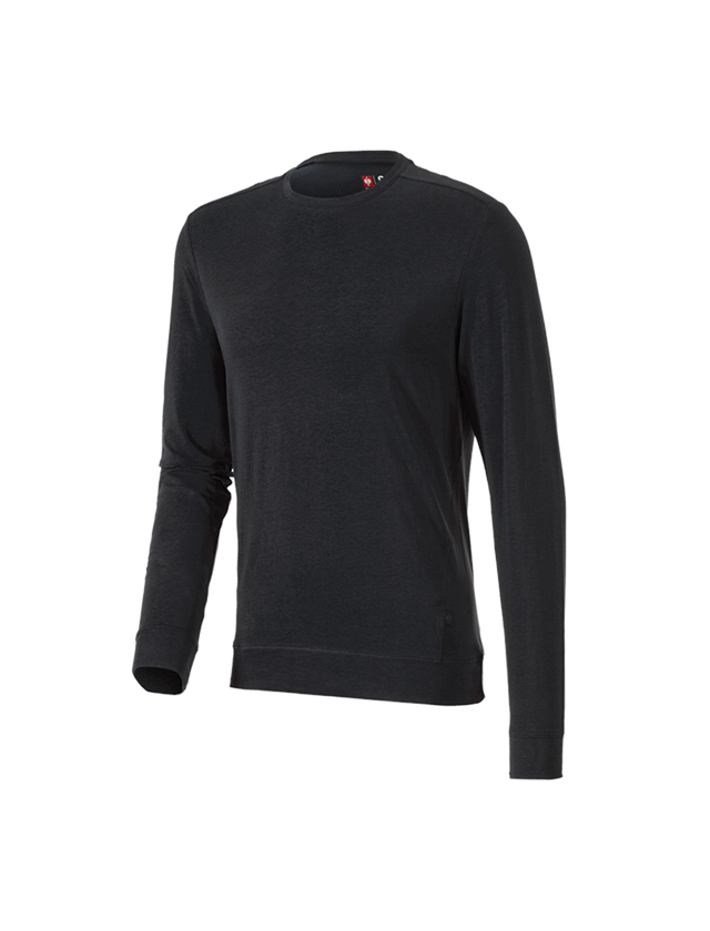 Maglie | Pullover | Camicie: e.s. longsleeve cotton stretch + nero 2