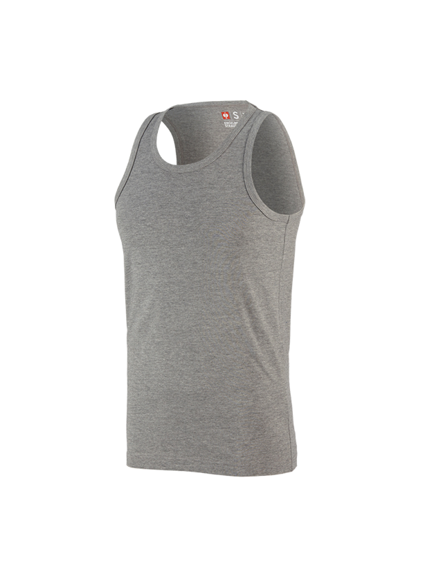 Temi: e.s. Athletic-Shirt cotton + grigio sfumato