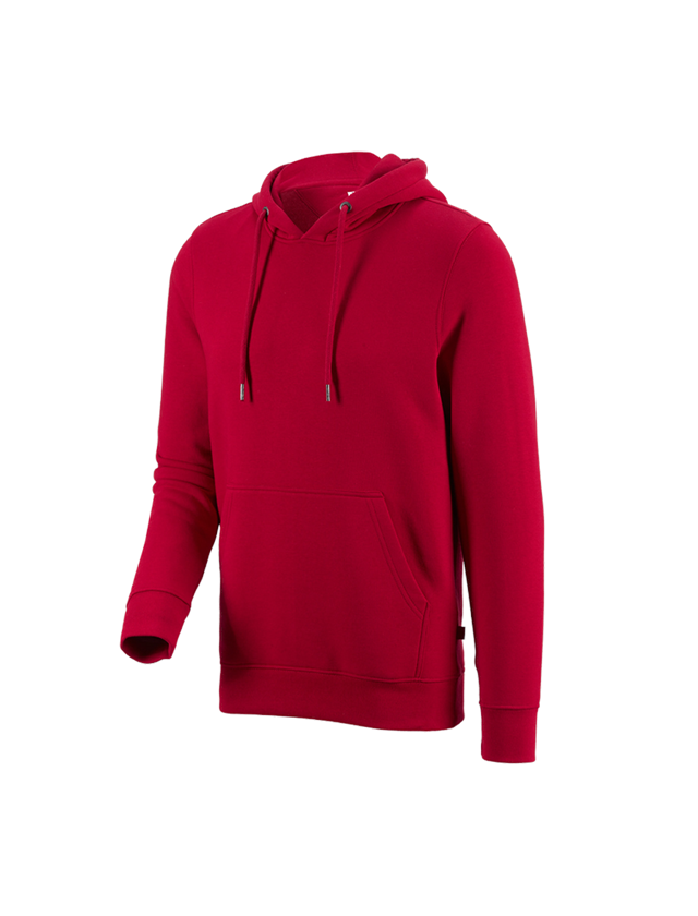 Maglie | Pullover | Camicie: e.s. hoody-felpa poly cotton + rosso fuoco