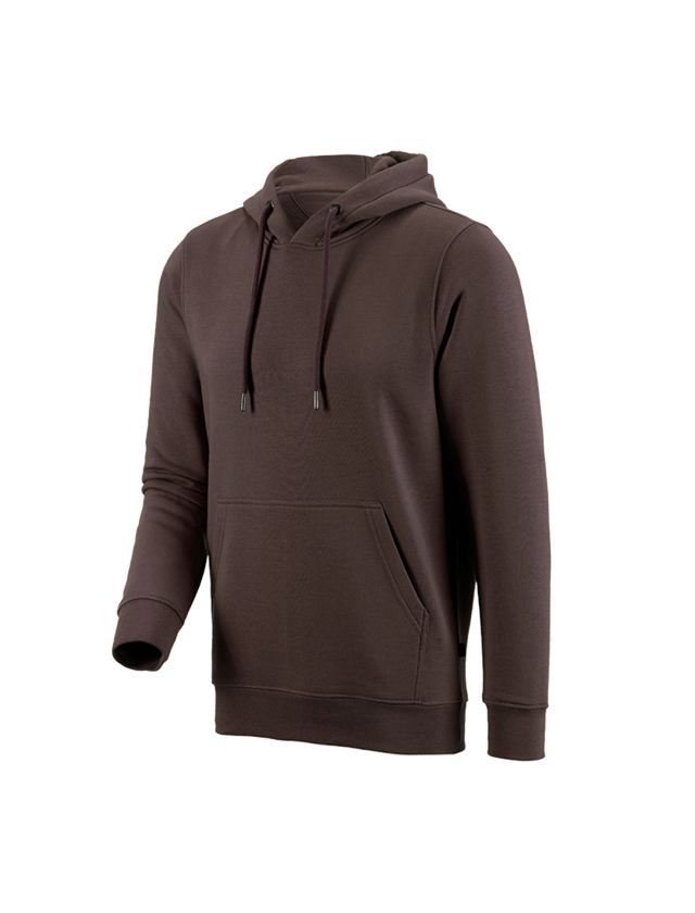 Maglie | Pullover | Camicie: e.s. hoody-felpa poly cotton + castagna