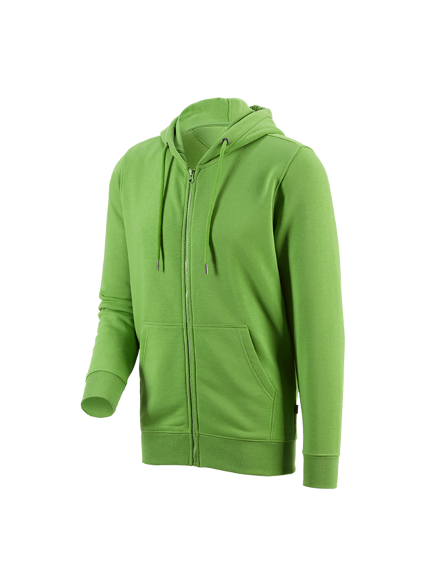 Maglie | Pullover | Camicie: e.s. felpa aperta con cappuccio poly cotton + verde mare