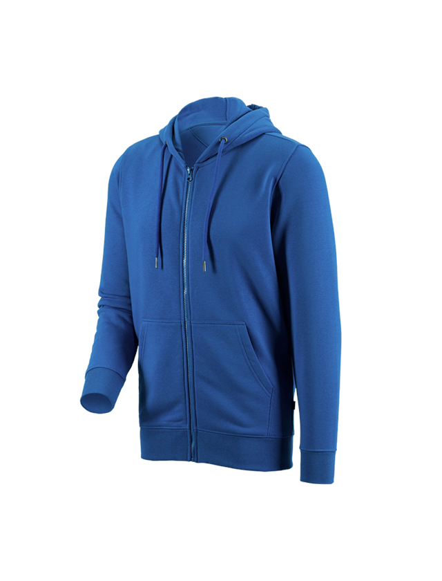 Maglie | Pullover | Camicie: e.s. felpa aperta con cappuccio poly cotton + blu genziana 1