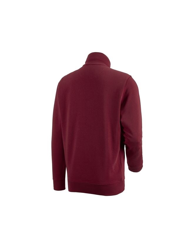 Maglie | Pullover | Camicie: e.s. ZIP-Felpa poly cotton + bordeaux 1