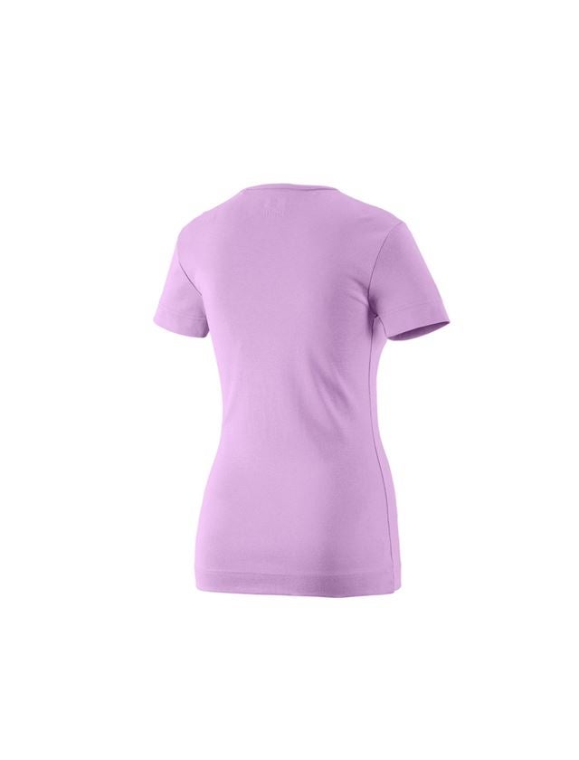 Maglie | Pullover | Bluse: e.s. t-shirt cotton V-Neck, donna + lavanda 1