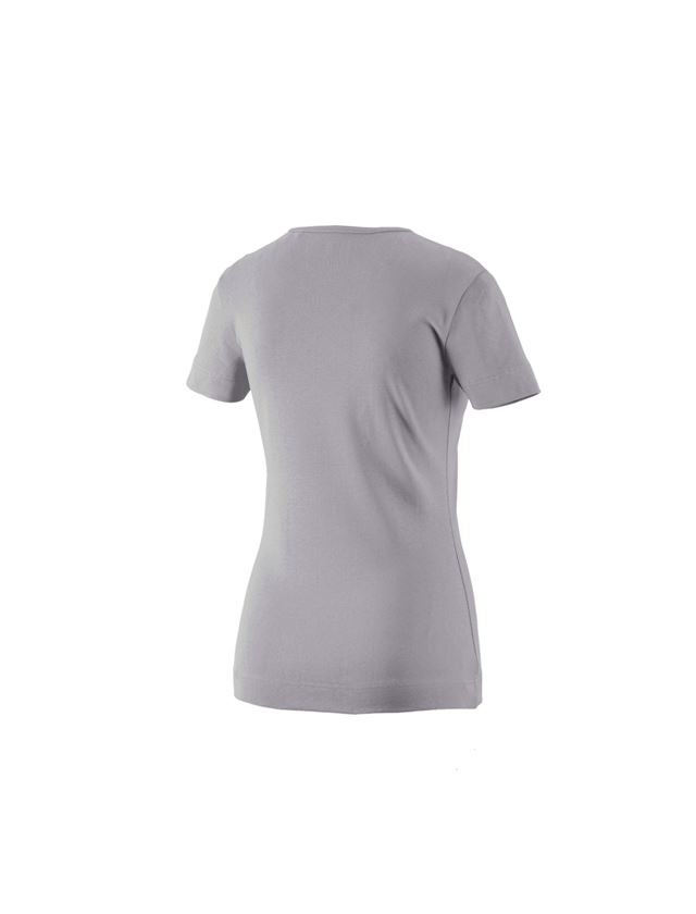 Maglie | Pullover | Bluse: e.s. t-shirt cotton V-Neck, donna + platino 1