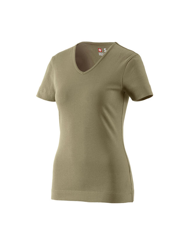 Maglie | Pullover | Bluse: e.s. t-shirt cotton V-Neck, donna + canna