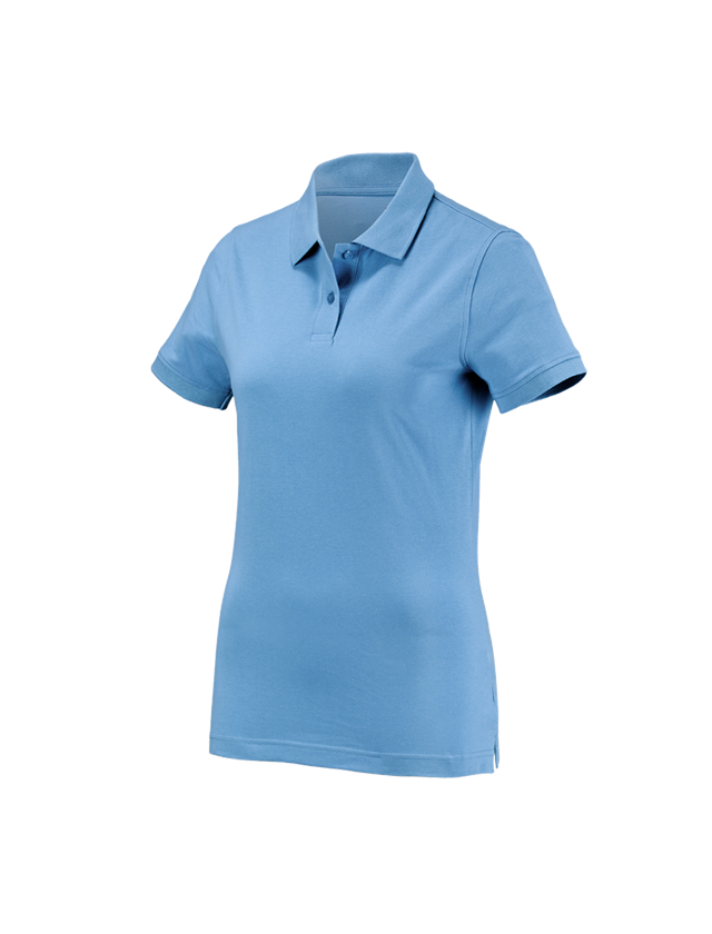 Maglie | Pullover | Bluse: e.s. polo cotton, donna + blu azzurro 