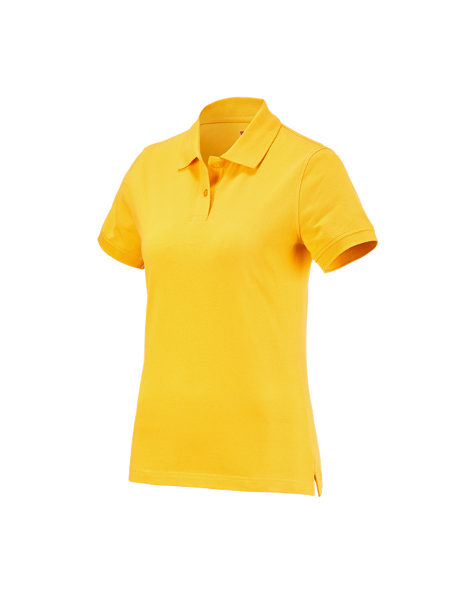 Maglie | Pullover | Bluse: e.s. polo cotton, donna + giallo