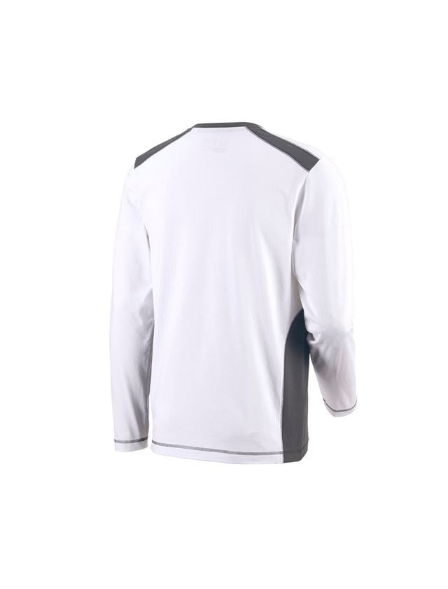 Maglie | Pullover | Camicie: Longsleeve cotton e.s.active + bianco/antracite  3