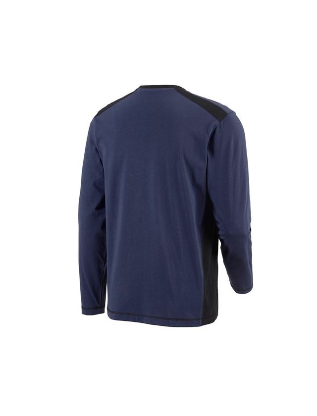 Maglie | Pullover | Camicie: Longsleeve cotton e.s.active + blu scuro/nero 3