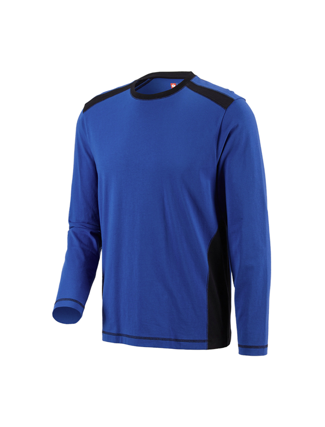 Maglie | Pullover | Camicie: Longsleeve cotton e.s.active + blu reale/nero 2