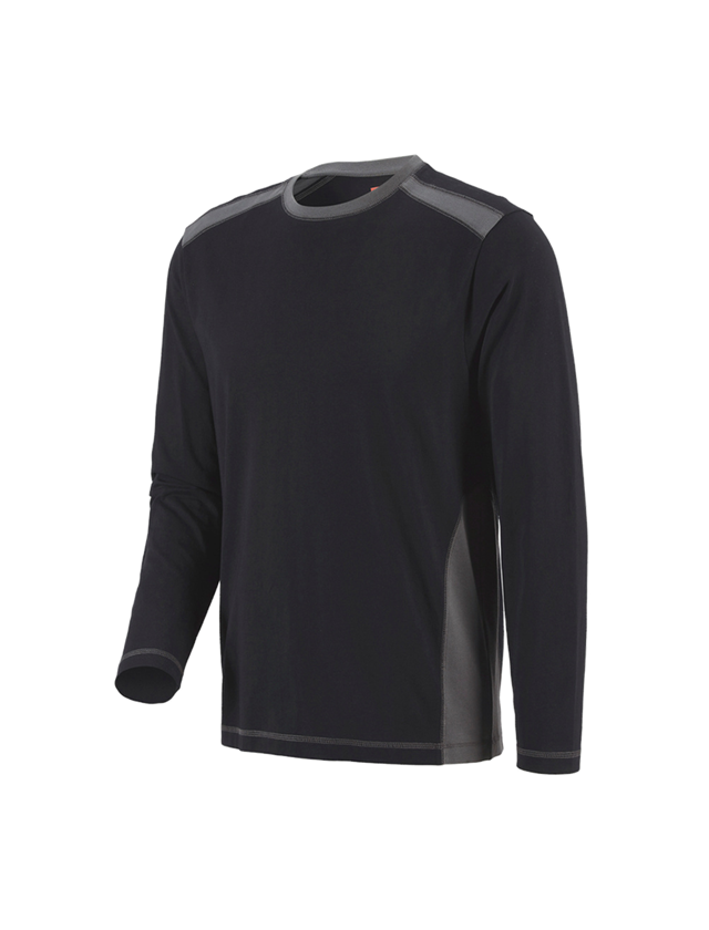 Maglie | Pullover | Camicie: Longsleeve cotton e.s.active + nero/antracite  2