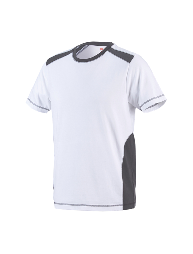 Maglie | Pullover | Camicie: T-shirt cotton e.s.active + bianco/antracite  2