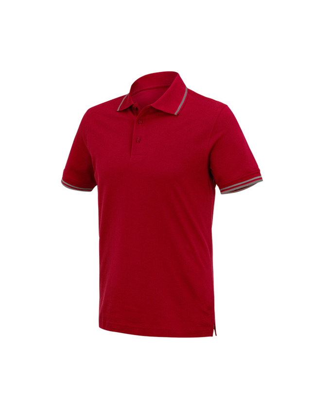 Maglie | Pullover | Camicie: e.s. polo cotton Deluxe Colour + rosso fuoco/alluminio