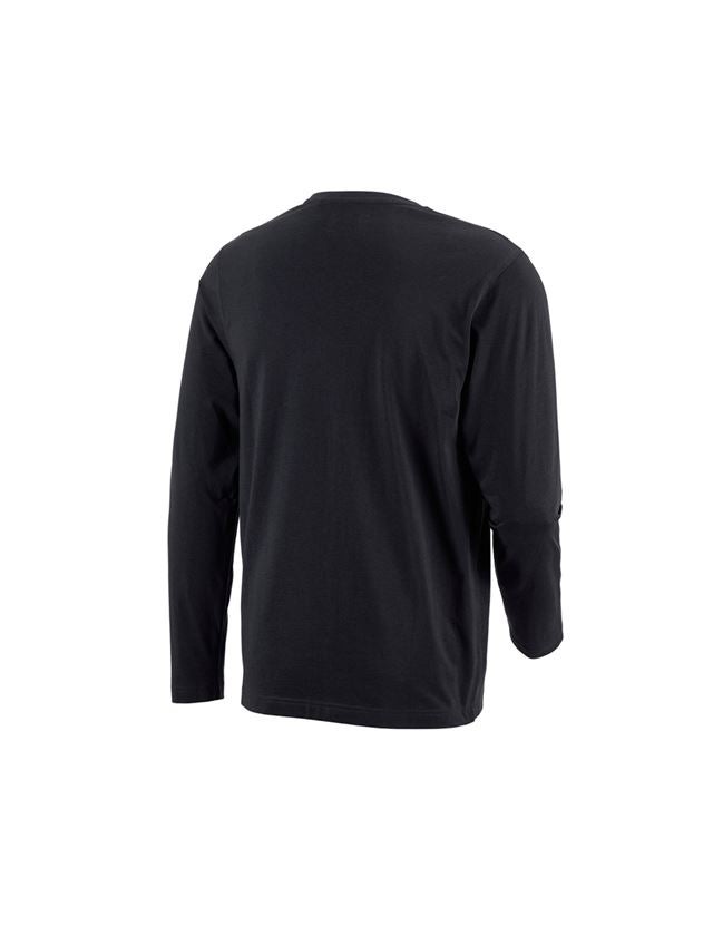 Maglie | Pullover | Camicie: e.s. longsleeve cotton + nero 1