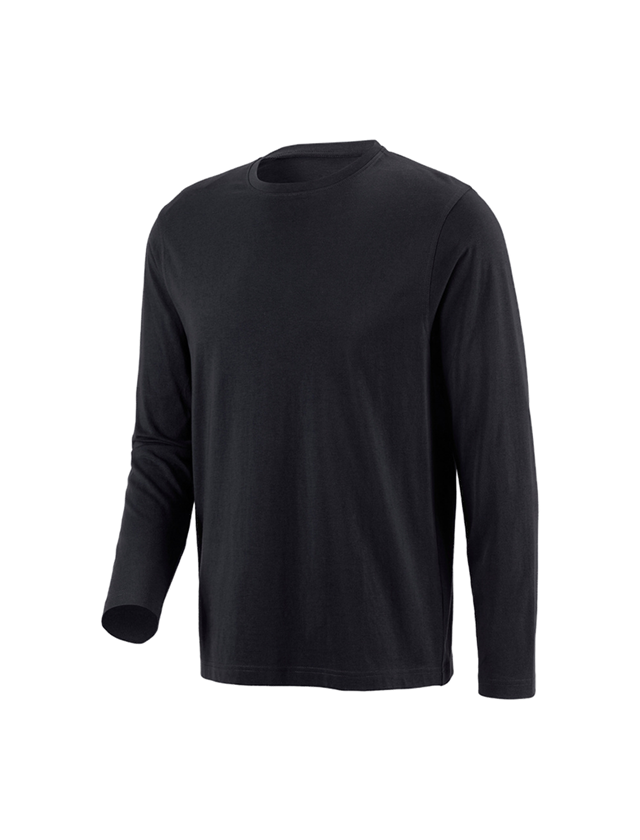 Maglie | Pullover | Camicie: e.s. longsleeve cotton + nero